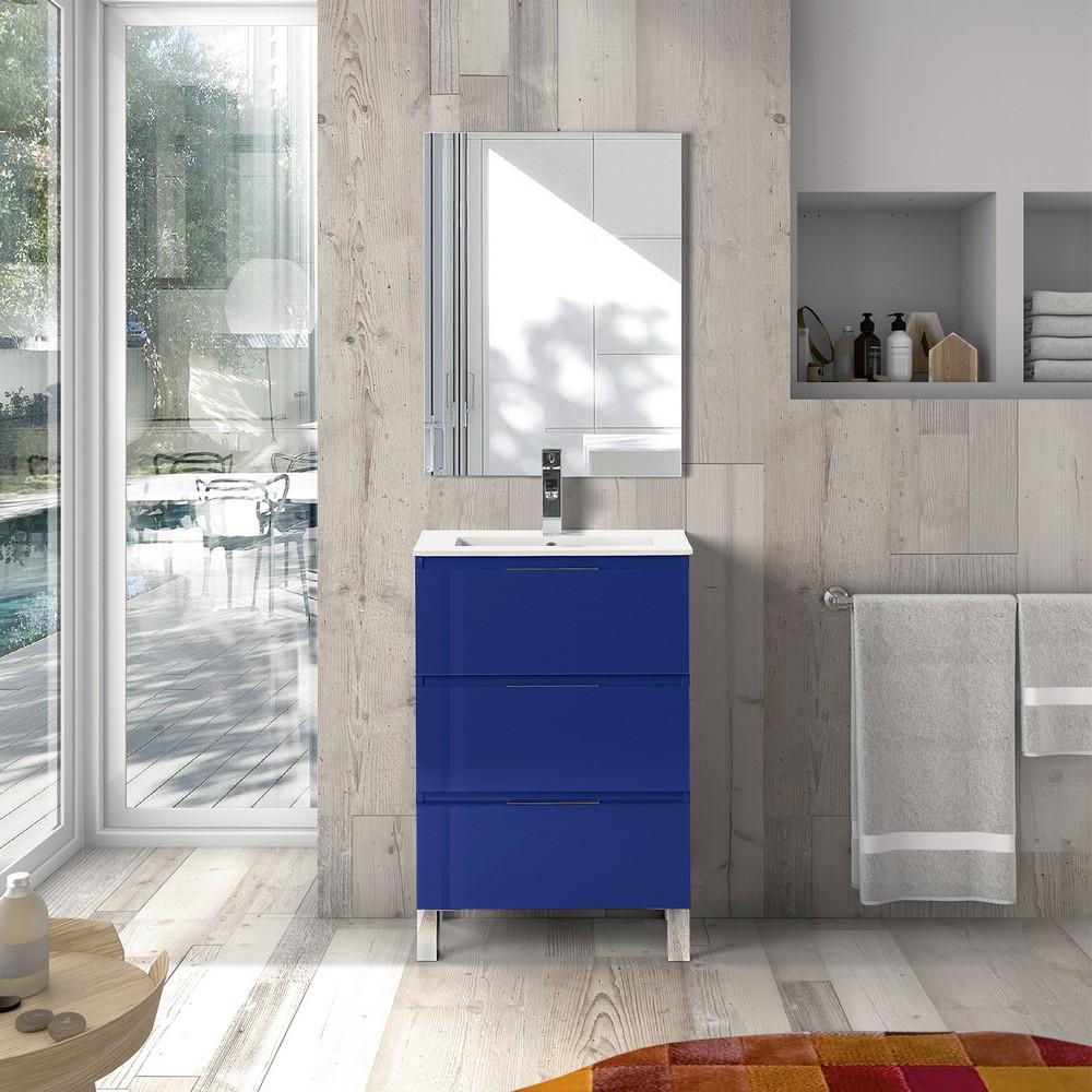 EVIVA Malmo 28 Inch by 14 Inch Freestanding Bathroom Vanity Vanity Eviva Marino Blue 