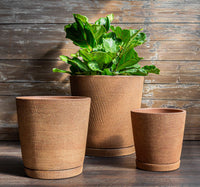 Thumbnail for Campania International Glazed Pottery I/O Tapered Cylinder-S/3 Urn/Planter Campania International Clay 