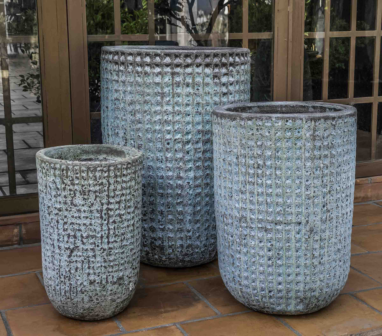 Campania International Escada Planter - (S/3) Urn/Planter Campania International Verdigris Tall 