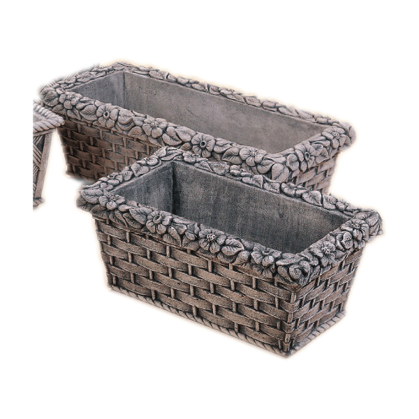 Flower Box Cast Stone Outdoor Garden Planter Planter Tuscan 