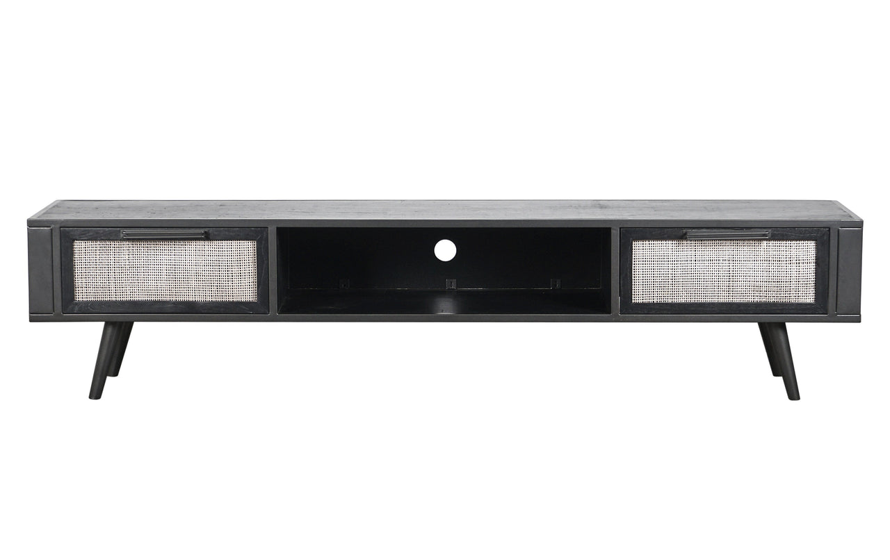 NovaSolo Nordic TV Dresser with Drawers TV Dresser NovaSolo Nordic Black 2 Drawer 