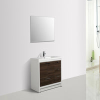 Thumbnail for Eviva Grace 42 in. White Bathroom Vanity with White Integrated Acrylic Countertop Vanity Eviva Gray Oak 