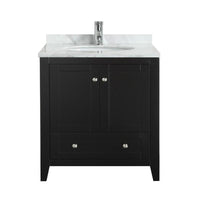 Thumbnail for Eviva Lime 24 Inch Bathroom Vanity with White Marble Carrera Top Bathroom Vanity Eviva Grey 