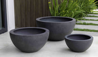 Thumbnail for Campania International Fiber Clay Piccadilly Lite Planter Urn/Planter Campania International Charcoal Large 