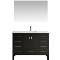 Thumbnail for Eviva Aberdeen 42″ Transitional Bathroom Vanity w/ White Carrara Top Vanity Eviva Espresso 