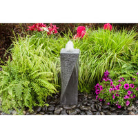Thumbnail for Real Stone Fountains ABGF20K Polished Twist 24″ - Granite Fountain Kit Fountain Blue Thumb 