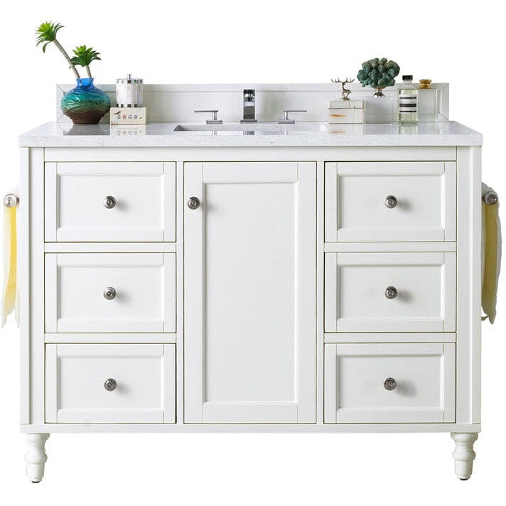 James Martin Copper Cove Encore 48" Single Vanity Vanity James Martin Bright White Cabinet Only 