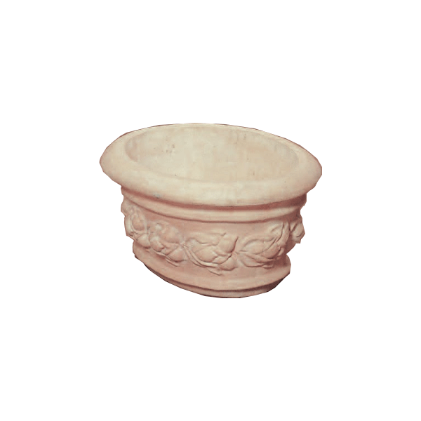 Limoni Oval Cast Stone Outdoor Garden Planter Planter Tuscan 