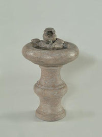 Thumbnail for Serenity Table Top Fountain with Pedestal Cast Stone Fountain Fountain Fiore Stone 