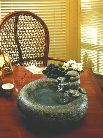 Serenity Table Top Cast Stone Fountain Fountain Fiore Stone 