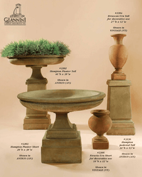 Thumbnail for Etrurta Urn Short Cast Stone Outdoor Garden fountain Tuscan 