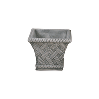 Thumbnail for English Weave Pot Cast Stone Outdoor Garden Planter Planter Tuscan 