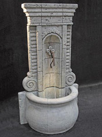 Thumbnail for Champagne Wall Fountain, Tall Fountain Fiore Stone 