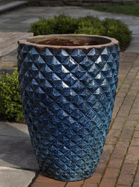 Thumbnail for Campania International Glazed Terra Cotta Facet Planter, Tall Urn/Planter Campania International 