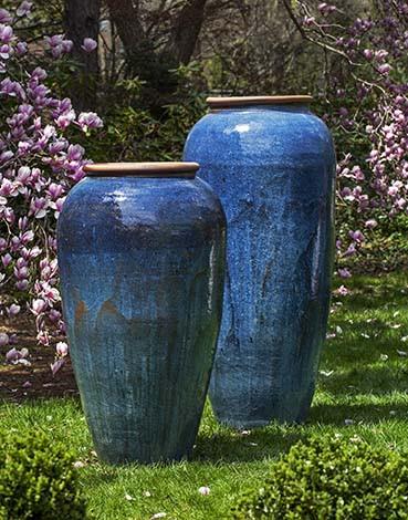Campania International Glazed Terra cotta Sora Jar, Short Urn/Planter Campania International 