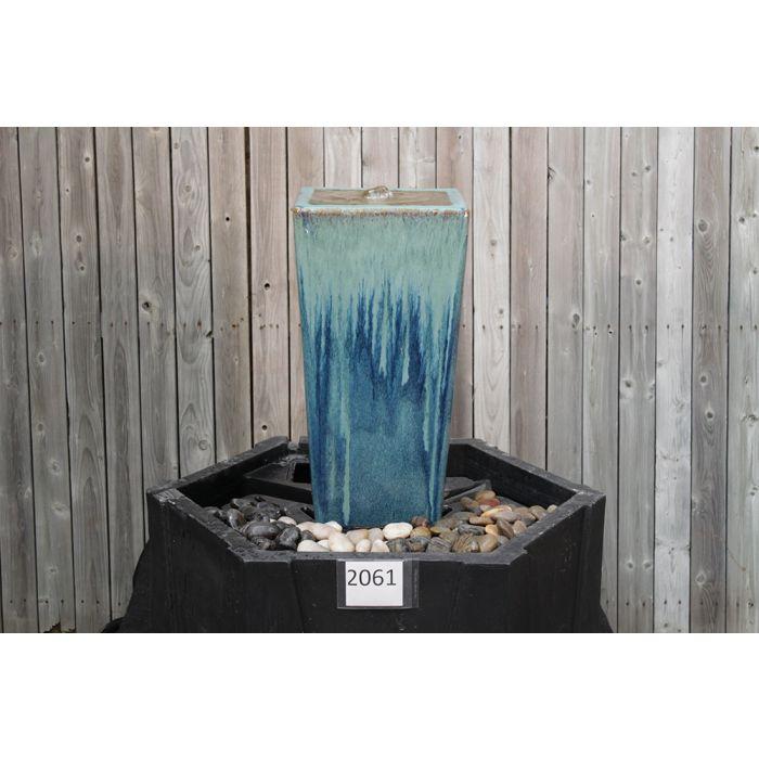 Luna FNT2061 Ceramic Vase Complete Fountain Kit Vase Fountain Blue Thumb 