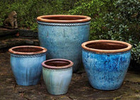 Thumbnail for Campania International Glazed Terra cotta Chandor Planter Urn/Planter Campania International 