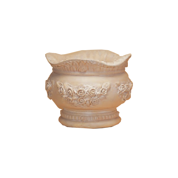 Roses Pot Cast Stone Outdoor Garden Planter Planter Tuscan 