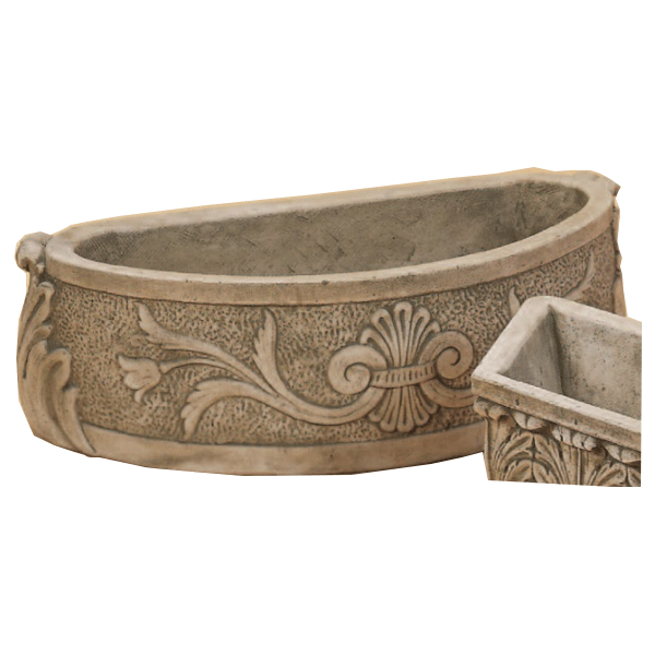 Farnese Trough Cast Stone Outdoor Garden Planter Planter Tuscan Basins 