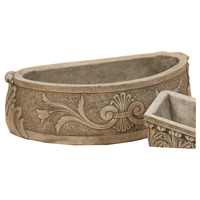Thumbnail for Farnese Trough Cast Stone Outdoor Garden Planter Planter Tuscan Basins 