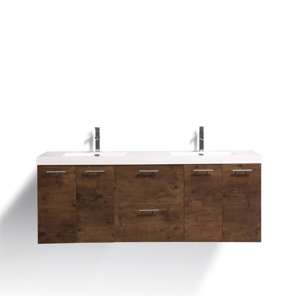 Eviva Luxury 84 inch bathroom vanity with integrated acrylic sinks Vanity Eviva 