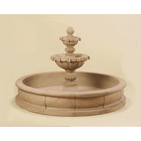Thumbnail for Versailles Two Tiered Pond Outdoor Cast Stone Garden Fountain Fountain Tuscan 