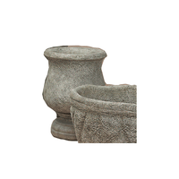 Thumbnail for Cestini Urn Round Base Cast Stone Outdoor Garden Planter Planter Tuscan 