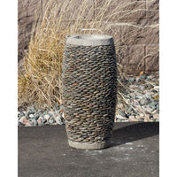 Thumbnail for Stoned Urn FNT2122 Ceramic Vase Complete Fountain Kit Vase Fountain Blue Thumb 