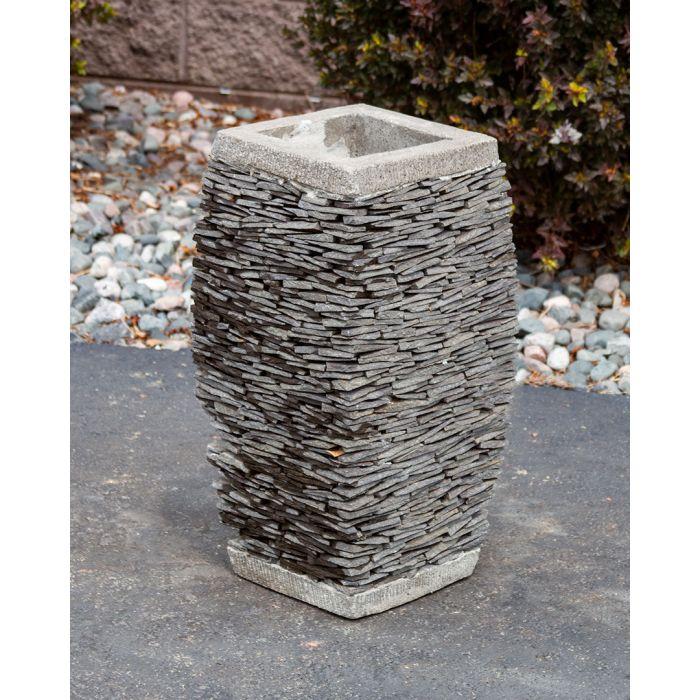 Stoned Urn FNT2124 Ceramic Vase Complete Fountain Kit Vase Fountain Blue Thumb 