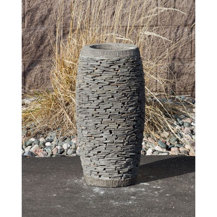 Stoned Urn FNT2125 Ceramic Vase Complete Fountain Kit Vase Fountain Blue Thumb 