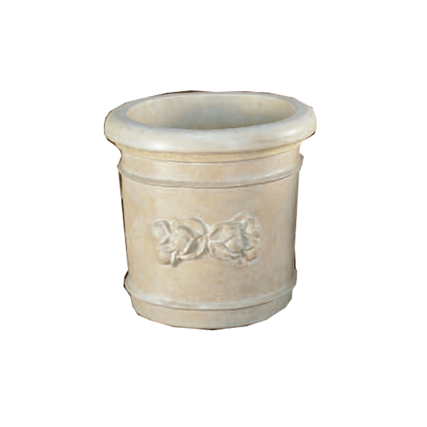 Limone Cylinder Pot Cast Stone Outdoor Garden Planter Planter Tuscan 