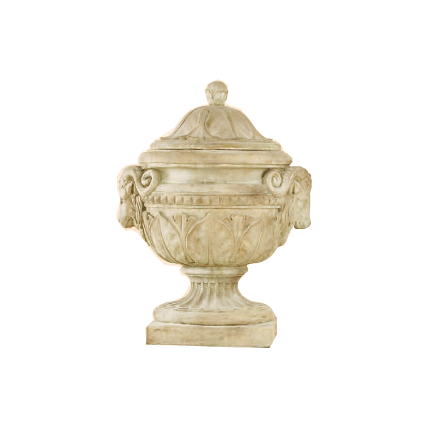 Palazzo Ducale Urn with Lid Cast Stone Outdoor Garden Planter Planter Tuscan 