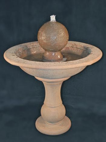 Tall Garden Sphere Fountain Fountain Fiore Stone 