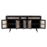 Thumbnail for NovaSolo Nordic Mindi Rattan Buffet 5 Doors 3 Drawers Buffet NovaSolo 