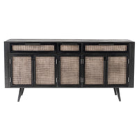 Thumbnail for NovaSolo Nordic Mindi Rattan Buffet 5 Doors 3 Drawers Buffet NovaSolo 