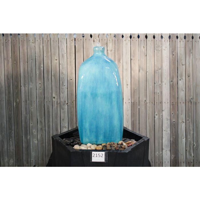 Closed Top FNT2152 Ceramic Vase Complete Fountain Kit Vase Fountain Blue Thumb 
