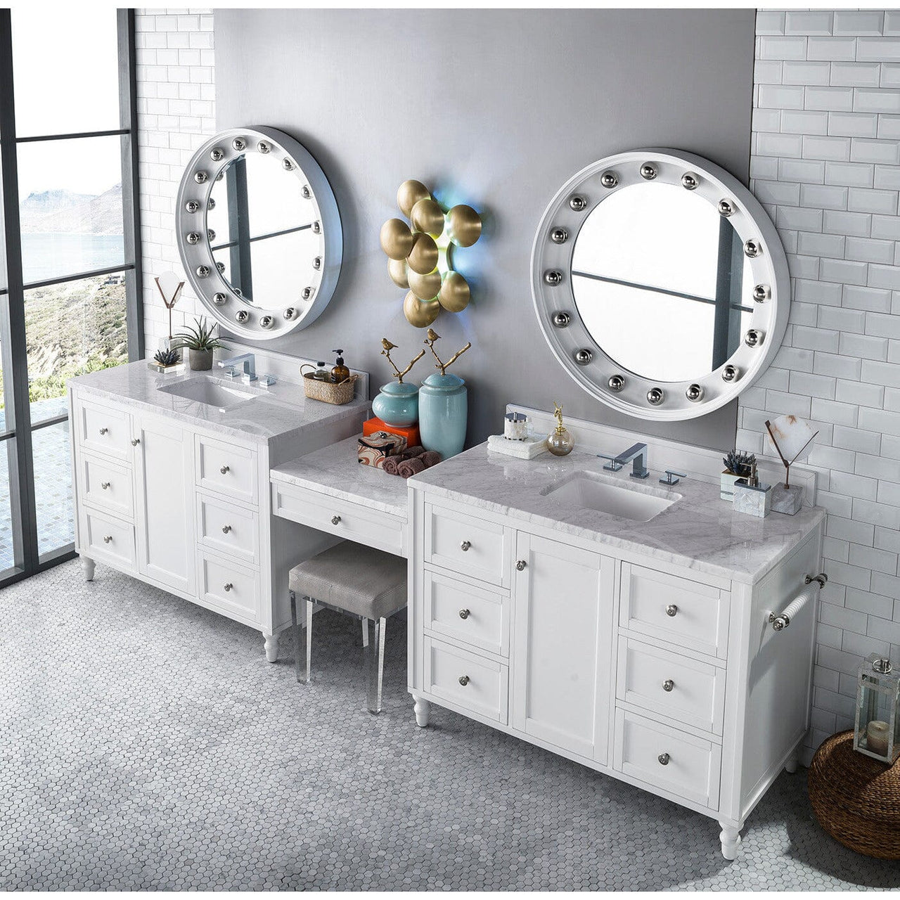 James Martin Copper Cove Encore 122" Double Vanity Set Vanity James Martin 