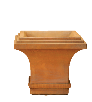 Square Contempo Pot Cast Stone Outdoor Garden Planter Planter Tuscan 