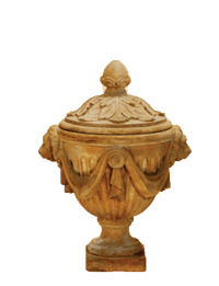 Thumbnail for Vestal Lion Urn with Lid Cast Stone Outdoor Garden Planter Planter Tuscan 