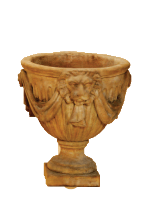 Vestal Lion Urn Cast Stone Outdoor Garden Planter Planter Tuscan 
