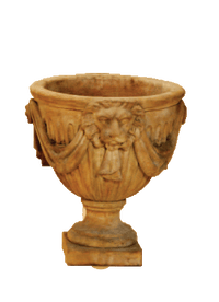 Thumbnail for Vestal Lion Urn Cast Stone Outdoor Garden Planter Planter Tuscan 