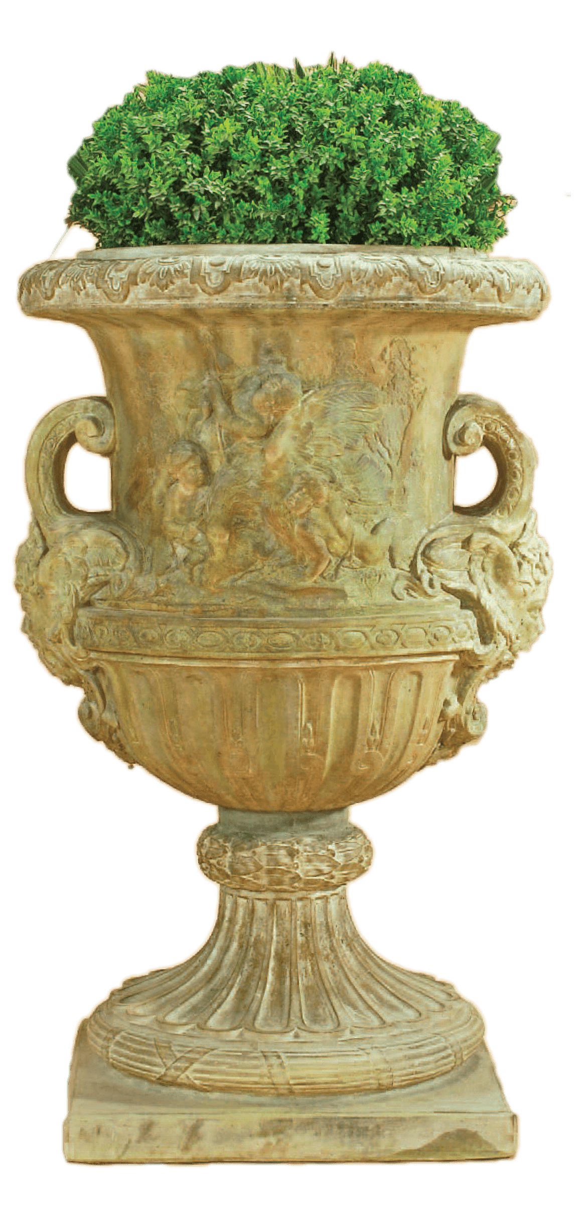 Swag Column Cast Stone Outdoor Garden Planter Planter Tuscan 