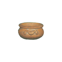 Thumbnail for Conchina Round Cast Stone Outdoor Garden Planter Planter Tuscan Natural (N) Small 