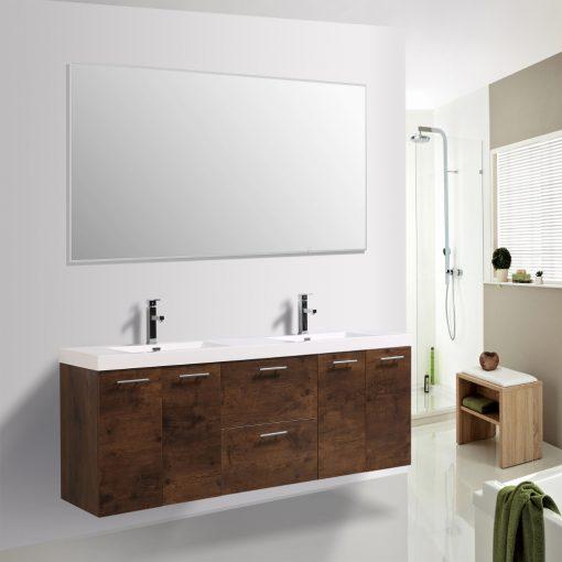 Eviva Luxury 84 inch bathroom vanity with integrated acrylic sinks Vanity Eviva 