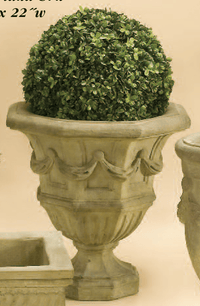 Thumbnail for Octo Garland Urn Cast Stone Outdoor Garden Planter Planter Tuscan 