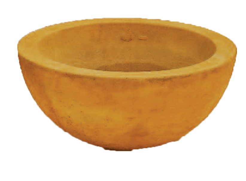 Deep Bowl Cast Stone Outdoor Garden Planter Planter Tuscan 