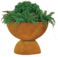 Thumbnail for Deep Bowl with Base Cast Stone Outdoor Garden Planter Planter Tuscan 