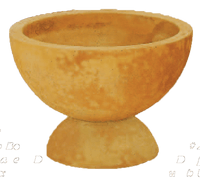 Thumbnail for Deep Bowl with Base Cast Stone Outdoor Garden Planter Planter Tuscan 