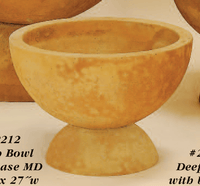 Thumbnail for Deep Bowl with Base Cast Stone Outdoor Garden Planter Planter Tuscan 