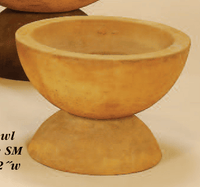 Thumbnail for Deep Bowl with Base Cast Stone Outdoor Garden Planter Planter Tuscan 